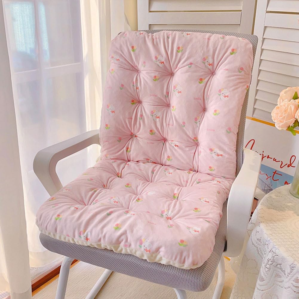 610FHEB6Z5L._AC_SL1001_.jpg With backrest Flower Pattern Chair Cushions - Image 1