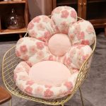 Flower-Shaped Seat Cushions with Backrests
