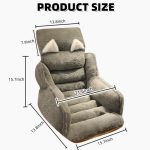Cartoon Plush Seat Cushions with Backrests - Image 2