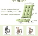 Outdoor Water-Repellent Rocking Chair Cushion Sets - Image 2