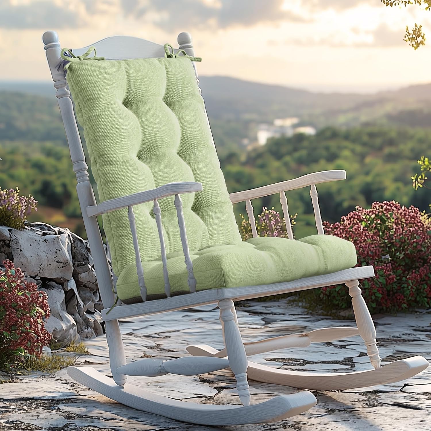 81WxcuoZHkL._AC_SL1500_.jpg Outdoor Water-Repellent Rocking Chair Cushion Sets - Image 1