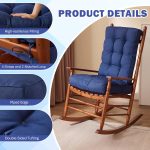 Square Waterproof Rocking Chair Cushions - Image 2